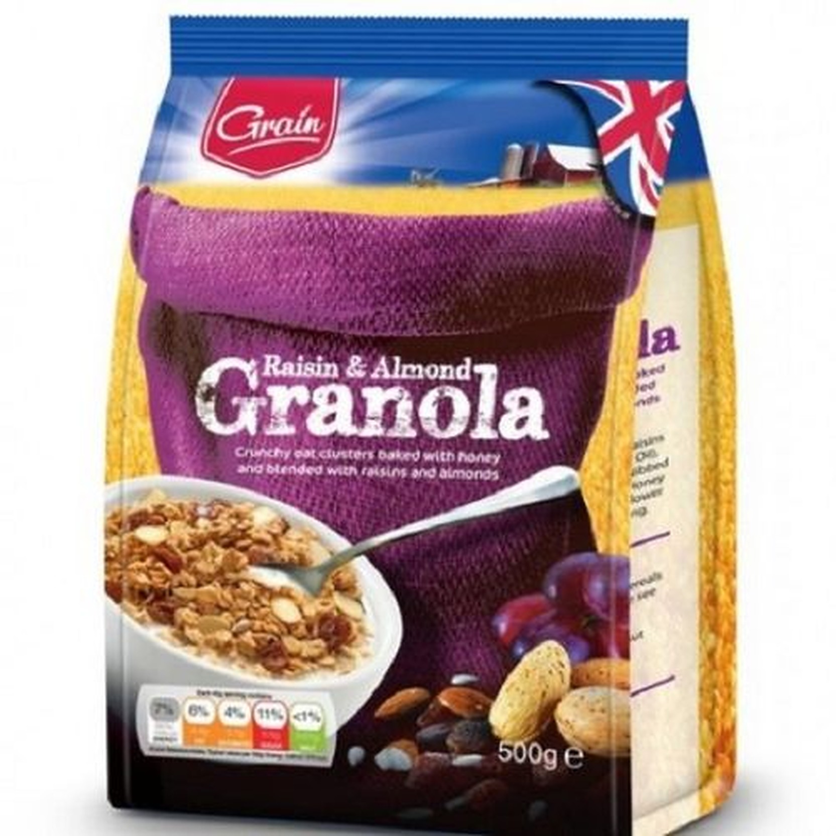 Grain Granola Raisin & Almond Oats x500g