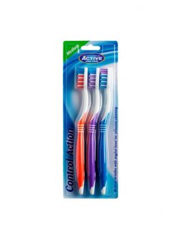 BF ACTIVE CONTROL ACTION TOOTHBRUSH X 3