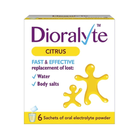 Dioralyte Citrus Electrolyte powder – 6 sachet/pack