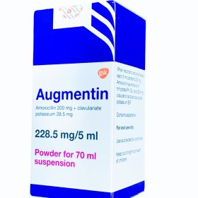 Augmentin 228.5mg/5ml powder for 70ml suspension