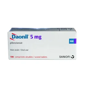 Daonil 5mg -100 tablets (glibenclamide)