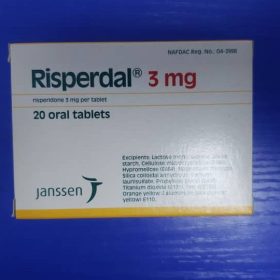 Risperdal 3mg -20 tablets (Risperidone)