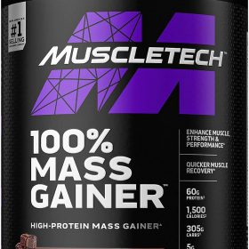 Muscletech 100% Mass Gainer Protein Powder 5lbs Vanilla/Chocolate