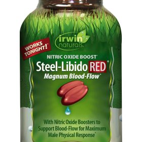 Irwin Steel Libido Red with Nitric Oxide boost- Magnum Blood Flow-75 Liquid Soft-Gels