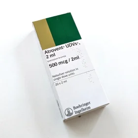 Atrovent 500 UDVs, 500 mcg/2ml Nebuliser Solution in single dose unit x 20 (Ipratropium bromide)