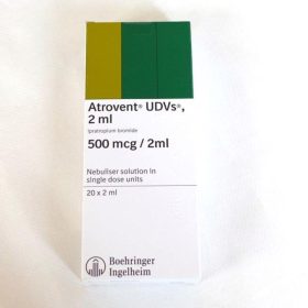 Atrovent 500 UDVs, 500 mcg/2ml Nebuliser Solution in single dose unit x 20 (Ipratropium bromide)