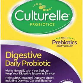 Culturelle Digestive Health Daily Probiotic with Prebiotics 10bCFUs -80 Capsules