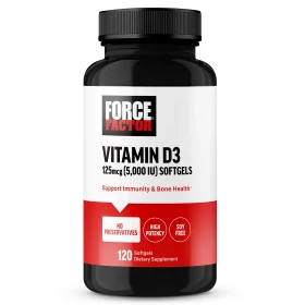 Force Factor Essentials Vitamin D3 5000iu -120 Softgels