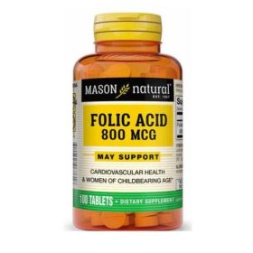 Mason Folic Acid 800 mcg -100 Tabs