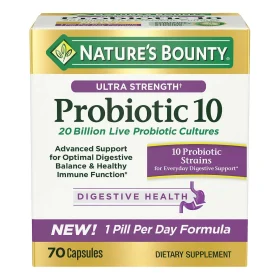 Nature’s Bounty Ultra Strength Probiotic 10/20 Billion Live probiotic Cultures  -70 Capsules