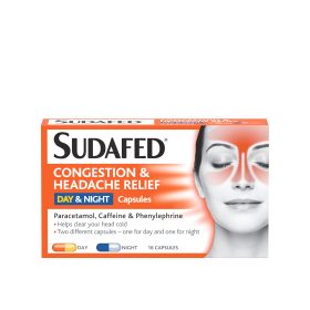 SUDAFED CONGESTION & HEADACHE RELIEF DAY & NIGHT – 16 CAPSULES