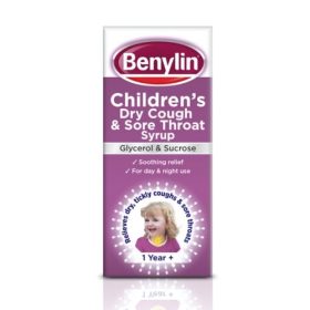 Benylin Children’s Dry Cough & Sore Throat Syrup -125ml 1yr+