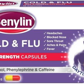 Benylin Cold&Flu Max Strength -16 caps Daytime relief